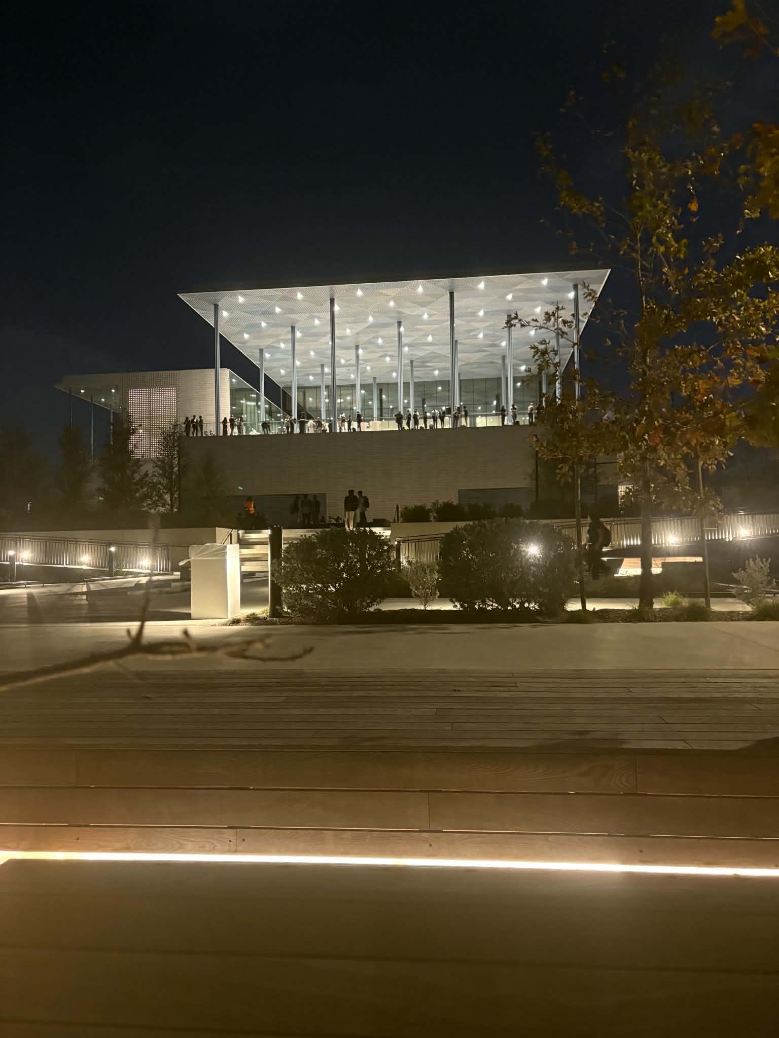 The Ismaili Centre Houston at night
