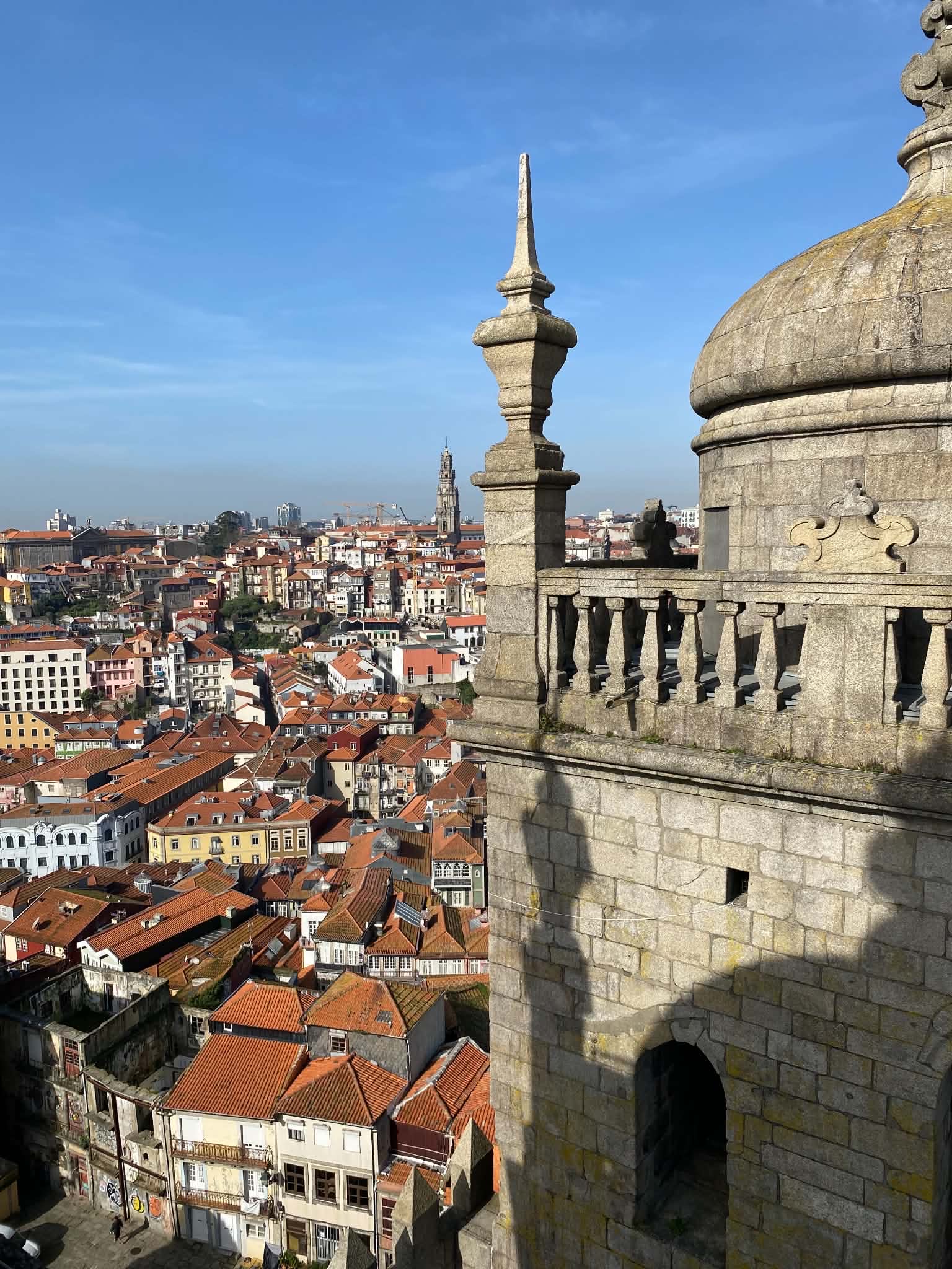 Porto cathedral dome overlooking the city